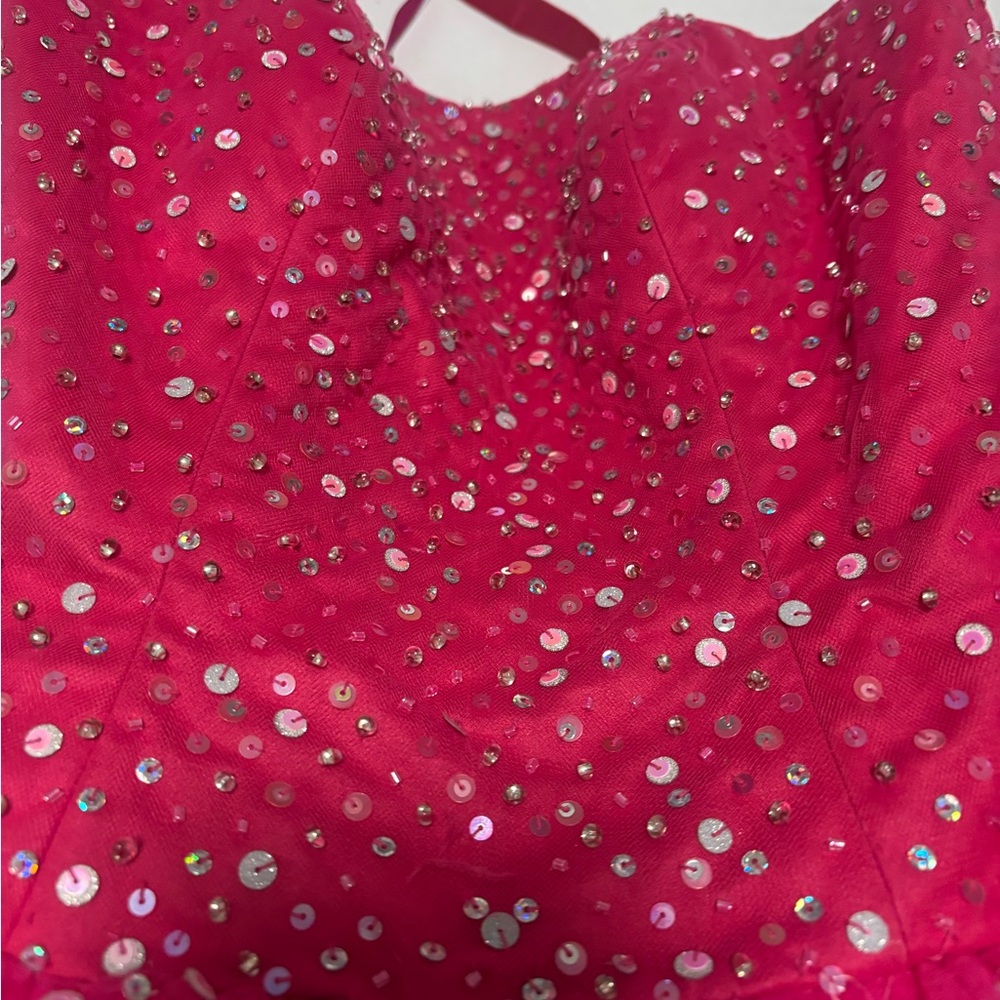 Sparkling Pink Party Dress - Picture 4 of 9